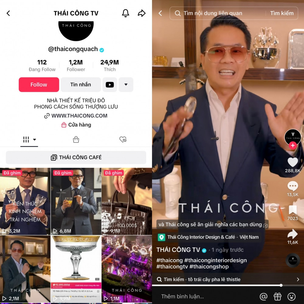 Thái Công livestream bán hàng trên TikTok Shop gây bão mạng Một chiến