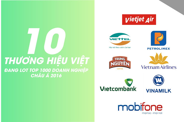 10 thương hiệu Việt lớn nhất