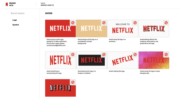 Mẫu Brand Guidelines của Netflix