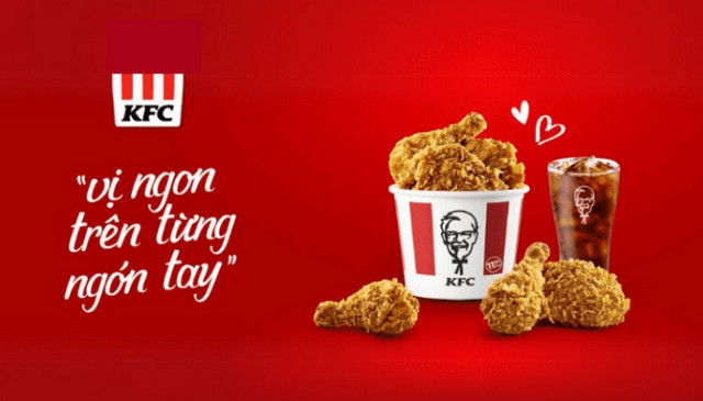 Slogan của KFC - Vị ngon trên từng ngón tay