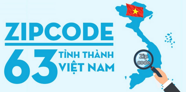 Zipcode 63 tỉnh thành Việt Nam 2024