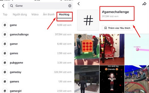 Hashtag trên TikTok