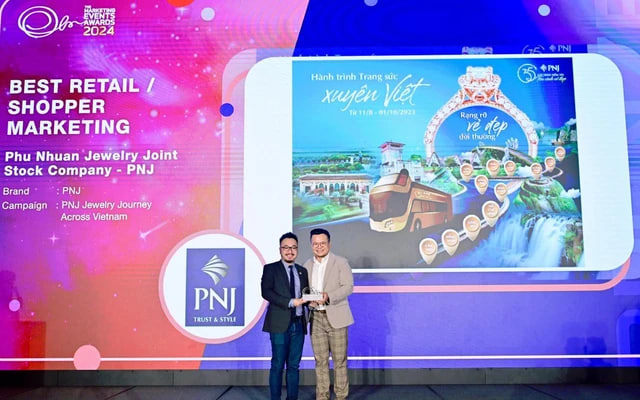 PNJ vinh dự nhận giải thưởng Best Retail Marketing danh giá