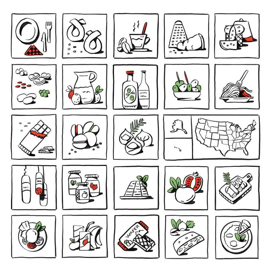 _title_img_crawl Example of 2020 web design trend hand-drawn icons and elements