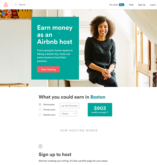 Trang đích đăng ký Airbnb