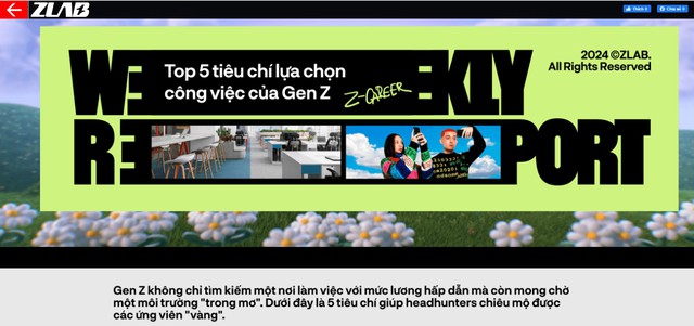 Z-Lab xuất bản các báo cáo bao quát mọi khía cạnh liên quan đến Gen Z.