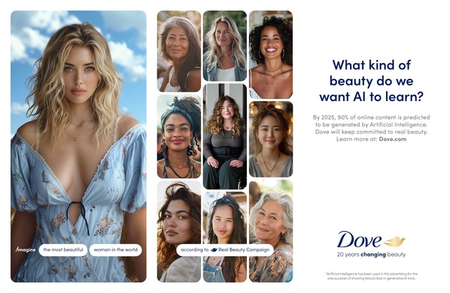 Đánh dấu 20 năm nỗ lực với thông điệp “Real Beauty”, Dove cam kết không dùng người mẫu AI thay cho phụ nữ thật trong quảng cáo của mình