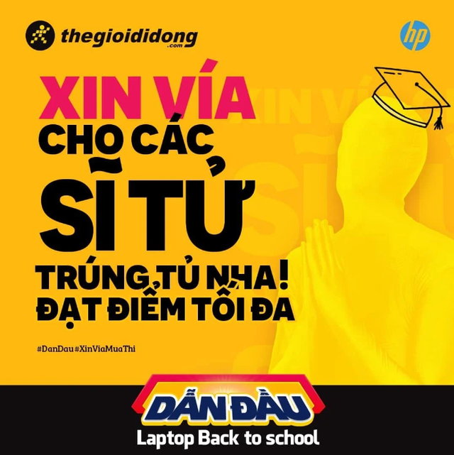 Thương hiệu thegioididong tích cực “xin vía cầu may” cùng sĩ tử 2k6