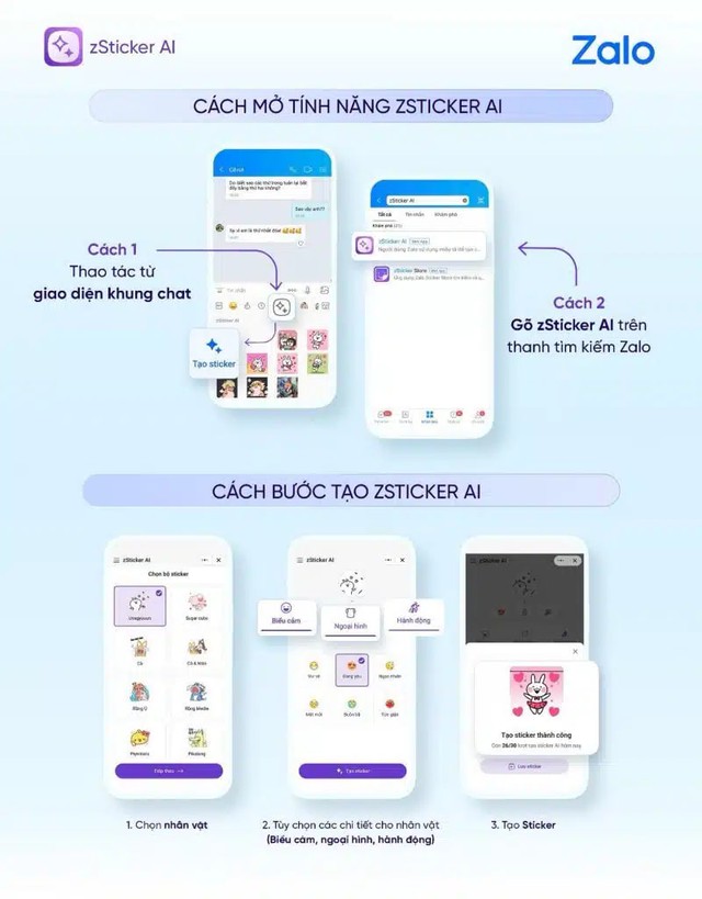 Zalo nâng tầm trải nghiệm nhắn tin với zSticker AI