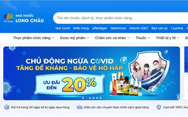 Website của FPT Long Châu được phát triển khá tốt