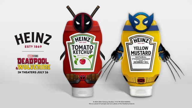 Heinz "thao túng tâm lý" khách hàng khi biến Deadpool & Wolverine thành hai chai tương cà và mù tạt- Ảnh 1.