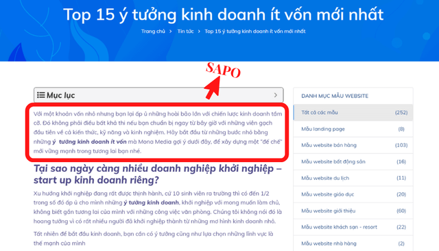 Sapo là gì? Cách xây dựng sapo hấp dẫn, “giữ chân” người đọc- Ảnh 1.