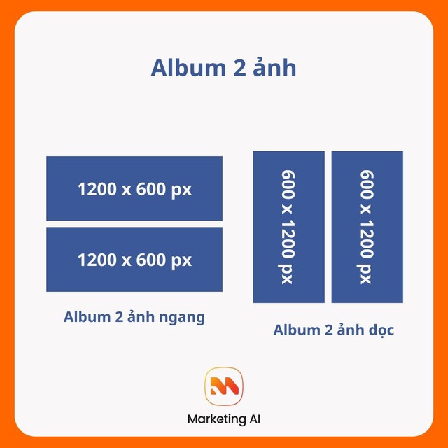 Tất tật kích thước ảnh đăng Facebook 2026 không bị vỡ chuẩn nhất- Ảnh 9. Kích thước ảnh đăng facebook với album 2 ảnh