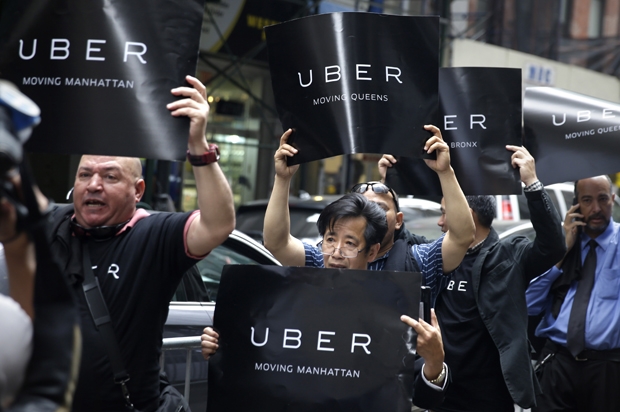 biểu tình trong scandal của uber 