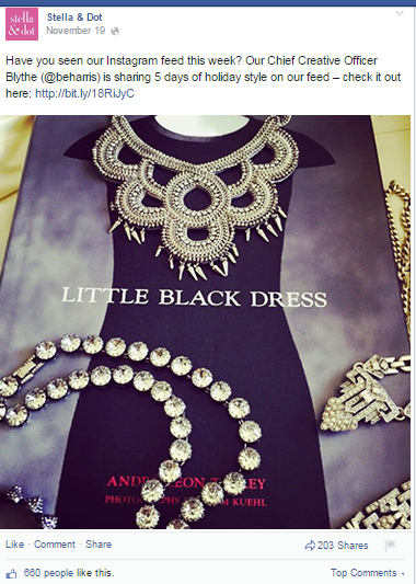 stella and dot facebook post