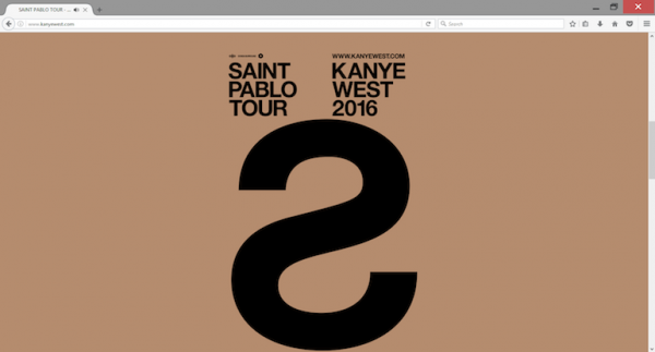 Biểu ngữ du lịch Kanye West Saint Pablo