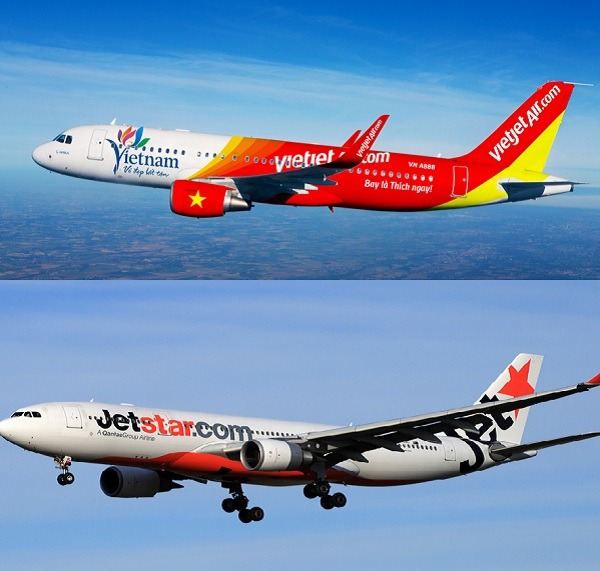 Vietjet và Jetstar là hai đối thủ cạnh tranh trên thị trường vé máy bay giá rẻ