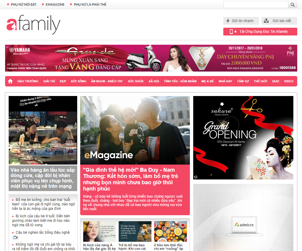 Afamily - Trang web về gia đình, phụ nữ, sức khỏe có lượt truy cập lớn nhất ở việt nam