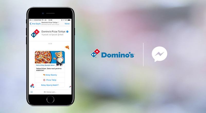 áp dụng chatbot từ Domino's Pizza