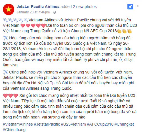 Ngành hàng không "bắt sóng" xu hướng U23 Việt Nam- Ảnh 9.