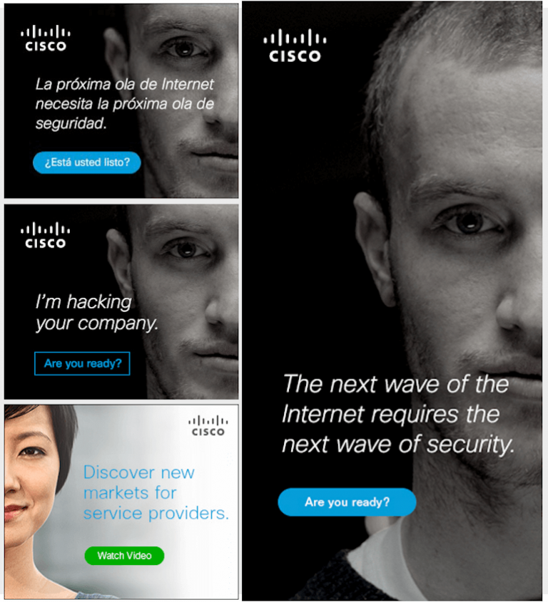 Mẫu banner quảng cáo của Cisco