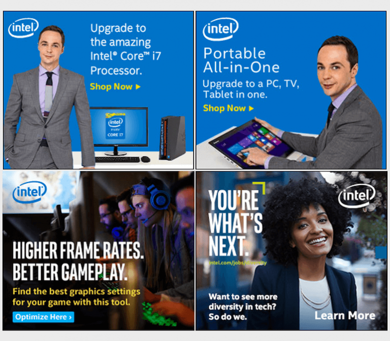 Banner quảng cáo đẹp từ Intel