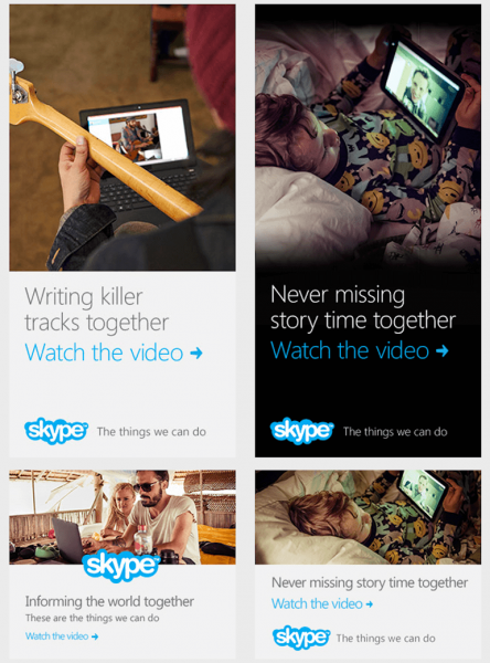 Banner quảng cáo đẹp của Skype