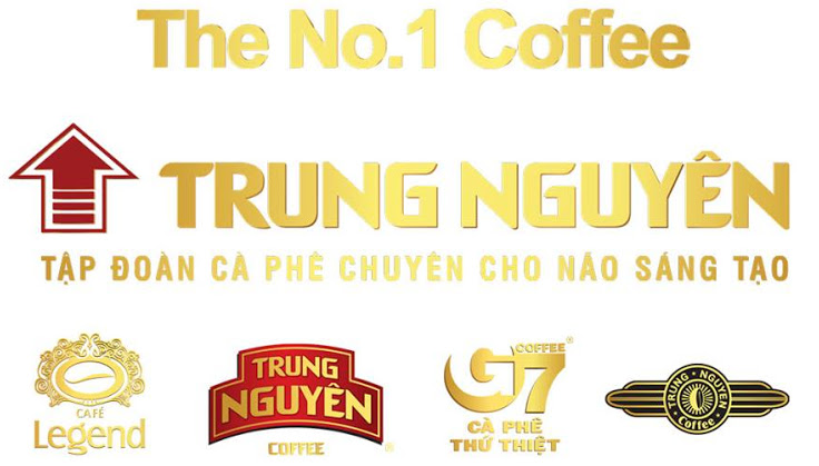 Logo các nhãn hàng của thương hiệu cà phê Trung Nguyên
