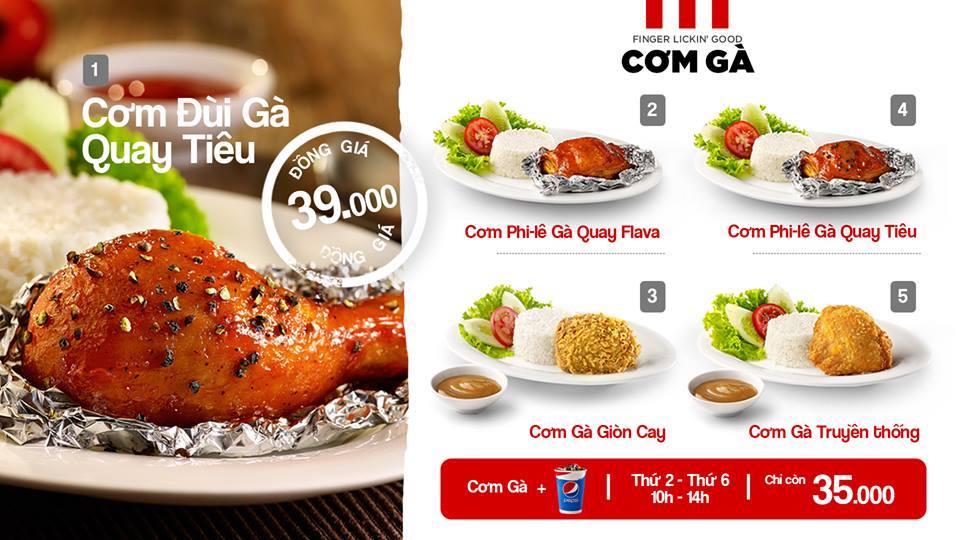 Chiến lược giá của KFC (Price) - Tối giản để phù hợp với chi tiêu người Việt