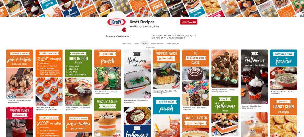 Chiến lược Marketing của Kraft Foods-Printerest là kênh truyền thông chính 