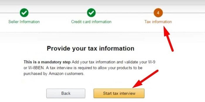 Điền thông tin thuế