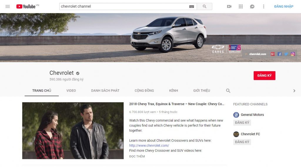 Chiến lược Marketing của Chevrolet - Quảng cáo mạnh bằng TVC và truyền thông xã hội