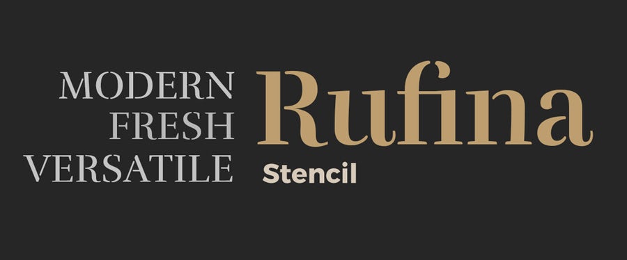 Rufina áp dụng các tiêu chuẩn typography cổ điển