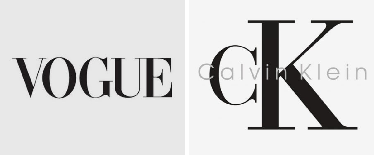 font chữ thiết kế logo này cho các ngành công nghiệp thời trang đang trên đường băng phát triển