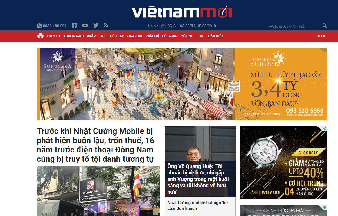 báo giá bài PR trên Việt Nam Mới