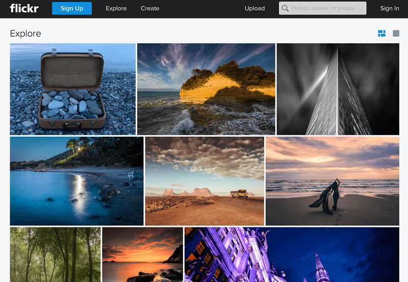 Flickr không dành riêng cho các hình ảnh miễn phí, nhưng nó có một kho ảnh chất lượng cao.