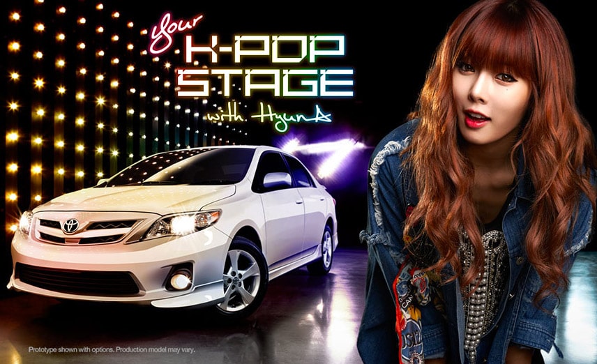 Nghệ sĩ HyunA - Đại sứ thương hiệu Toyota