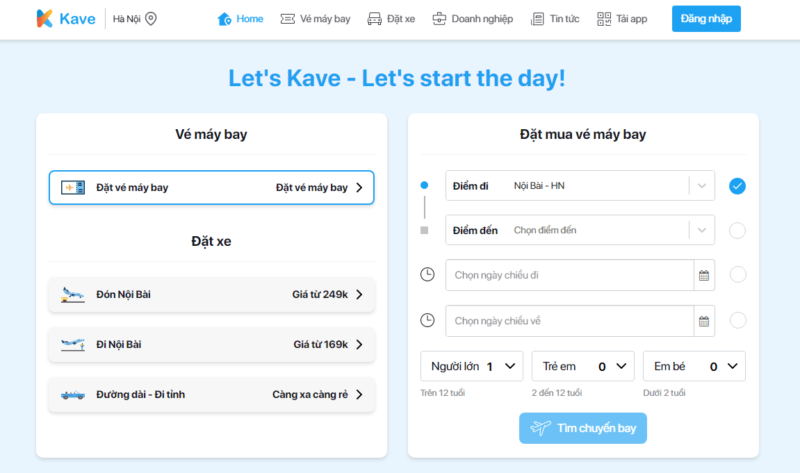 Kave.vn ra mắt dịch vụ đặt xe s&acirc;n bay v&agrave; v&eacute; m&aacute;y bay, nhưng c&aacute;i t&ecirc;n mới l&agrave; thứ đ&aacute;ng để n&oacute;i- Ảnh 2.