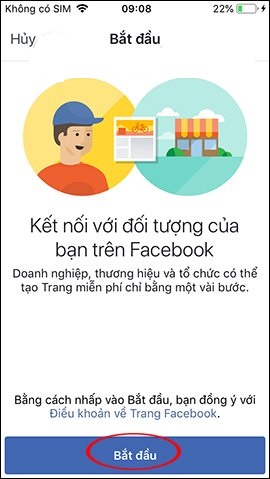 Cách tạo Fanpage Facebook trên điện thoại 3