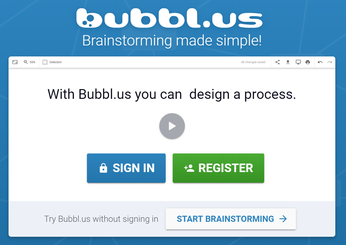 Bubbl.us - Website tạo bản đồ tư duy trực tuyến