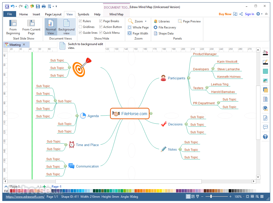 Edraw Mind Map - Phần mềm tạo sơ đồ Mindmap miễn phí
