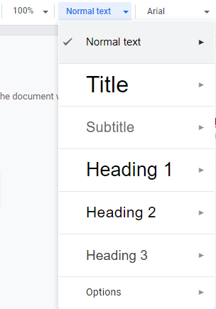 Bổ sung và cập nhật mục lục trên Google Docs