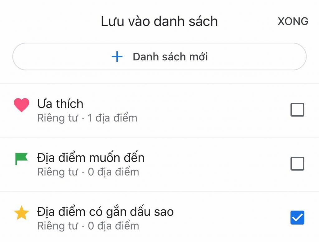 Tác dụng của Google Map thực tế có thể gắn sao vào những địa chỉ ưu thích