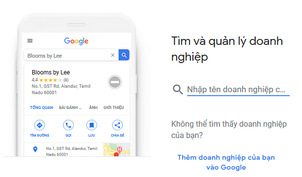 Tìm và quản lý doanh nghiệp