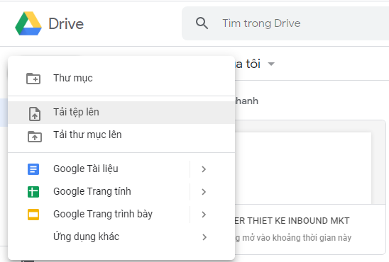 Cách sử dụng Google Drive tải tệp lên từ máy tính