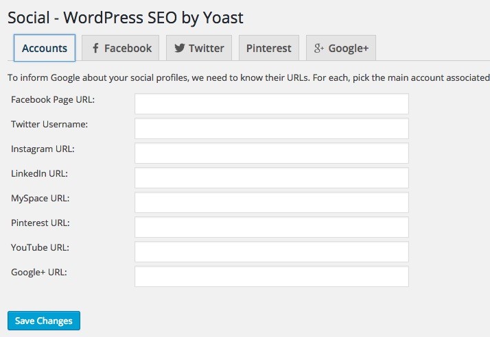 Social Wordpress trong Yoast SEO