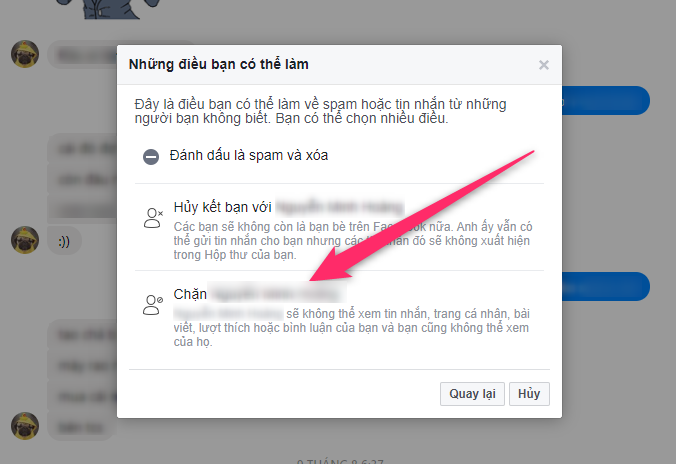 Cách chặn tin nhắn spam trên messenger 2