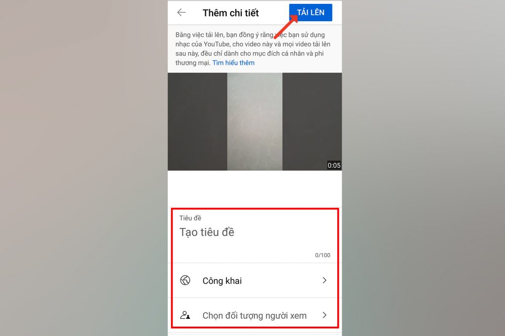 Tạo tiêu đề cho bài đăng và tải lên. Ảnh: Internet