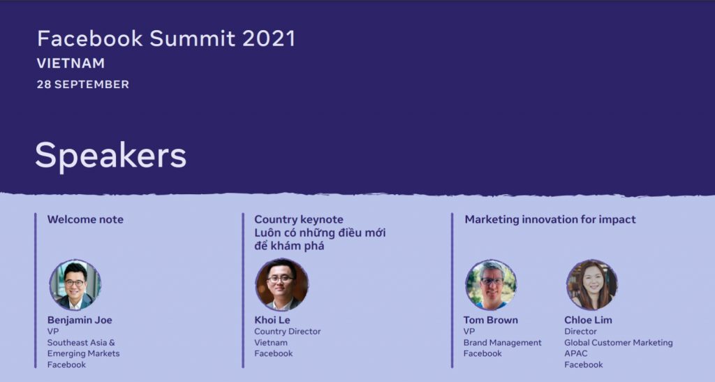 Hội nghị trực tuyến Facebook Marketing Summit 2021