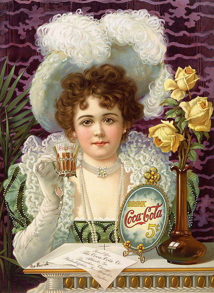 Poster của Coca-Cola có hình ảnh nữ diễn viên – ca sĩ Hilda Clark